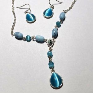 Blue Stone Jewelry Set